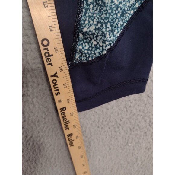 Lululemon Wunder Under Capri Luon Athletic Leggings Navy Camo Women's Size 4 - Picture 7 of 9